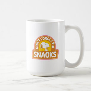 Mug cacahuètes Snoopy N'oubliez pas les snacks