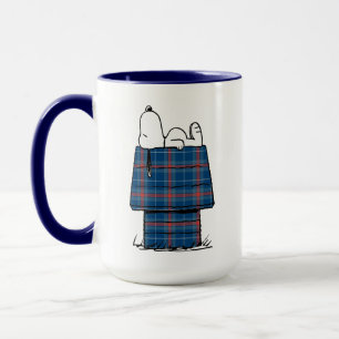 Mug cacahuètes   Snoopy Plaid Flannel Holiday Dog Hous