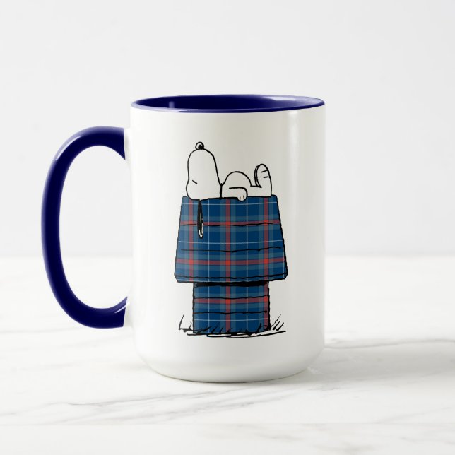 Mug cacahuètes | Snoopy Plaid Flannel Holiday Dog Hous (Gauche)
