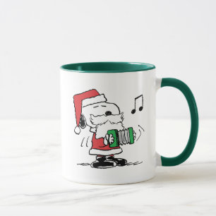 Mug cacahuètes Snoopy Santa Claus Accordian