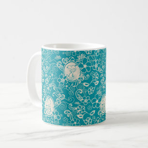 Mug cacahuètes   Snoopy Turquoise Tropical Beach Motif