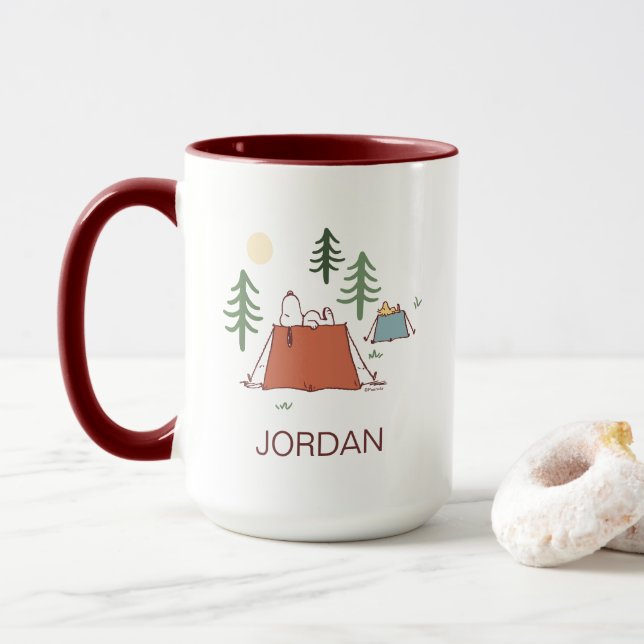 Mug cacahuètes | Snoopy & Woodstock | Ajouter Votre No (Avec donut)