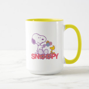 Mug cacahuètes Snoopy & Woodstock Flowers