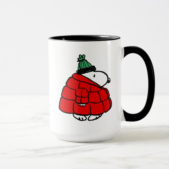 Mug cacahuètes | Veste Snoopy Red Puffer (Droite)