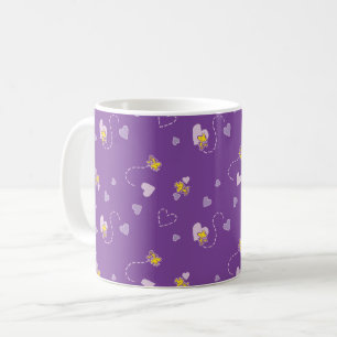 Mug cacahuètes   Woodstock Motif de coeur pourpre