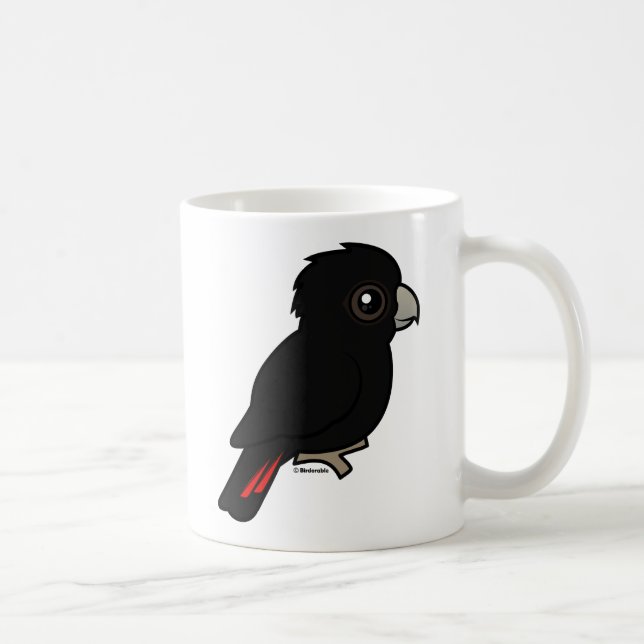 Mug cacatoès noir Rouge-coupé la queue (Droite)