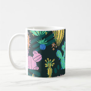 Mug Cactus dessiné à la main : sans couture scandinave