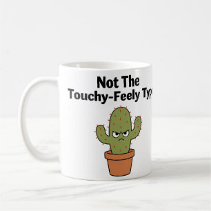 Mug Cactus pas du genre tactile   Introverti drôle