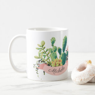 Mug Cactus personnalisé par Boho mignon