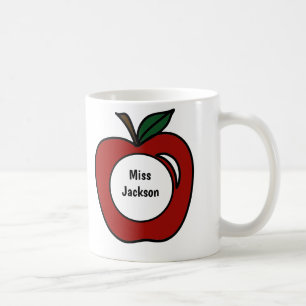 Mug Cadeau-cadeau-pomme de l'enseignant personnalisé