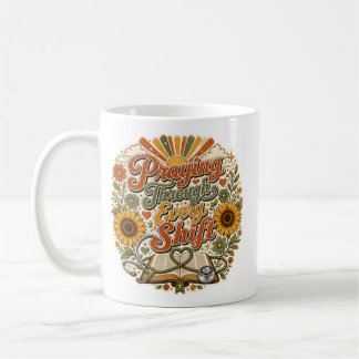 Mug Cadeau chrétien floral vintage des années 70 pour