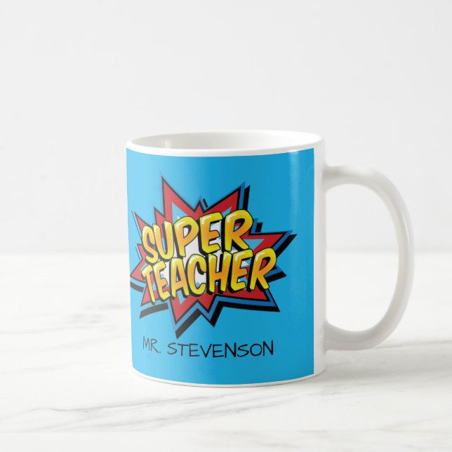 Mug Cadeau comique de professeur de superhéros (Droite)