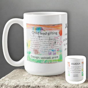 Mug Cadeau Créatif Coloré Dessin Enfant Fait Main