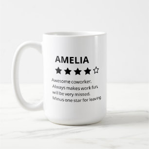 Mug Cadeau d'adieu personnalisé - Drôle collègue 4 éto