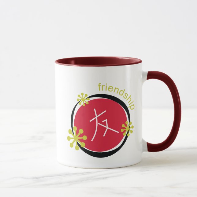 Mug Cadeau d'amitié de symbole de caractère chinois (Droite)