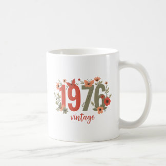 Mug Cadeau d'anniversaire Fleur Fleurie Papillon Rétro