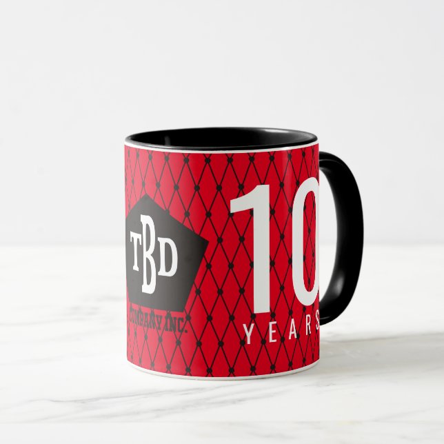 Mug Cadeau d'anniversaire personnalisé pour les employ (Devant droit)