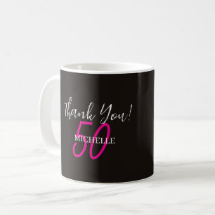 Mug Cadeau d'anniversaire personnalisé rose moderne Me
