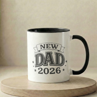 Mug Cadeau d'annonce de grossesse Nouveau Papa 2026