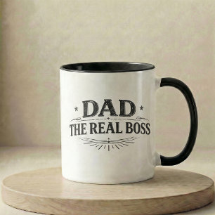 Mug Cadeau d'annonce de grossesse Papa Le vrai patron