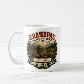 Mug Cadeau d'annonce de grossesse pour grand-père chas