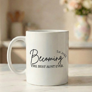 Mug Cadeau d'annonce de grossesse Tante Devenir Tante