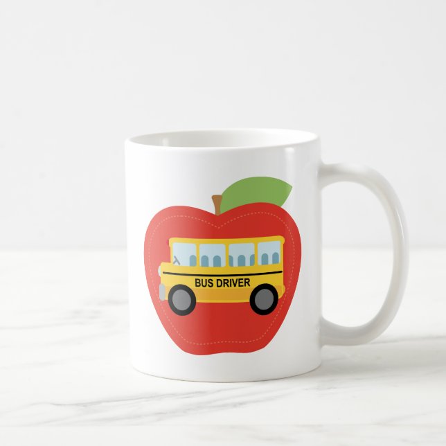 Mug Cadeau d'Apple de chauffeur de bus (Droite)