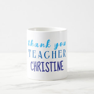 Mug Cadeau d'appréciation de l'enseignant, Merci perso