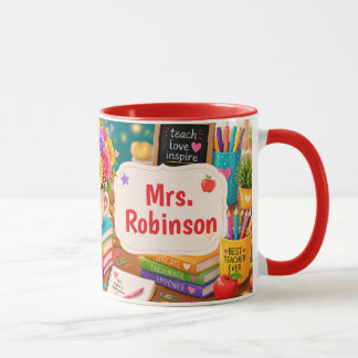 Mug Cadeau d'appréciation pour enseignant Coloré 