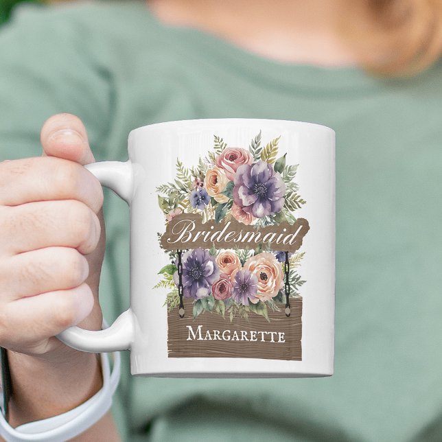 Mug Cadeau d'Aquarelle Rustique Floral coloré (Créateur téléchargé)