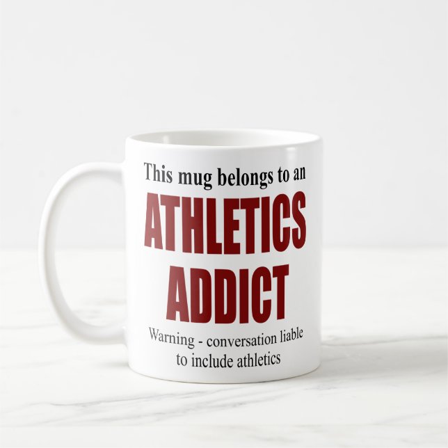Mug Cadeau d'athlétisme personnalisé (Gauche)