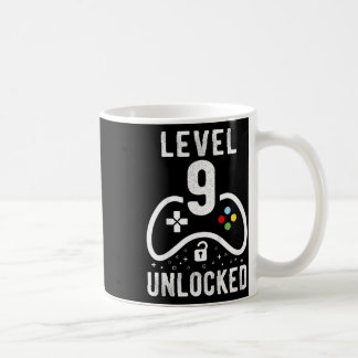 Mug Cadeau de 9e anniversaire de jeu vidéo Niveau 9 dé