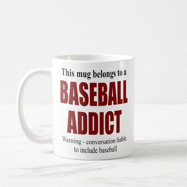 Mug Cadeau de baseball personnalisé (Gauche)