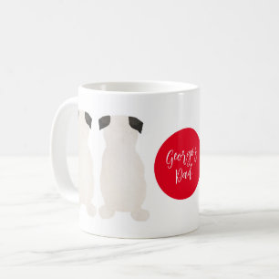 Mug Cadeau de Carlin blanc pour papa