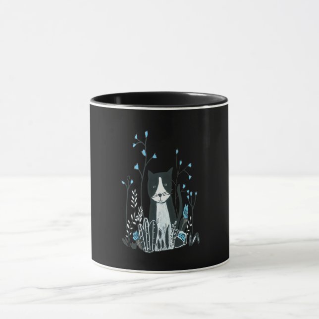 Mug Cadeau de chat|Le Amoureux des chats de cadeau ble (Centre)