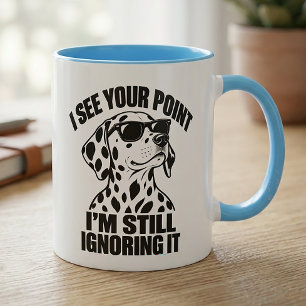 Mug Cadeau de chien chiot dalmate antisocial sarcastiq