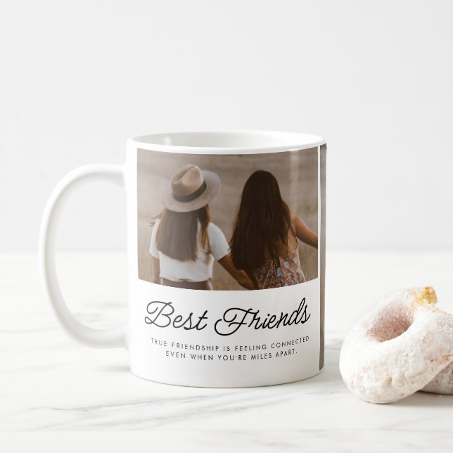 Mug Cadeau de citation de photo de meilleurs amis (Avec donut)