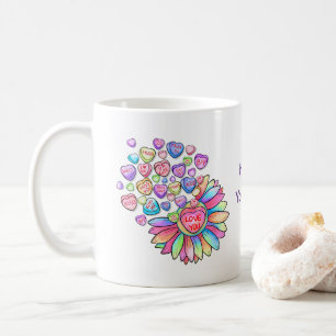 Mug Cadeau de coeurs de bonbons personnalisé pour la S