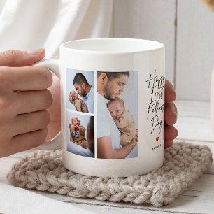 Mug Cadeau de collage photo pour la première fête des 