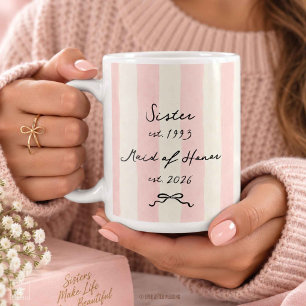 Mug Cadeau de demoiselle d'honneur Soeur de la mariée