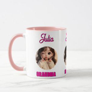 Mug Cadeau de fête de grand-mère, visage de bébé, cade