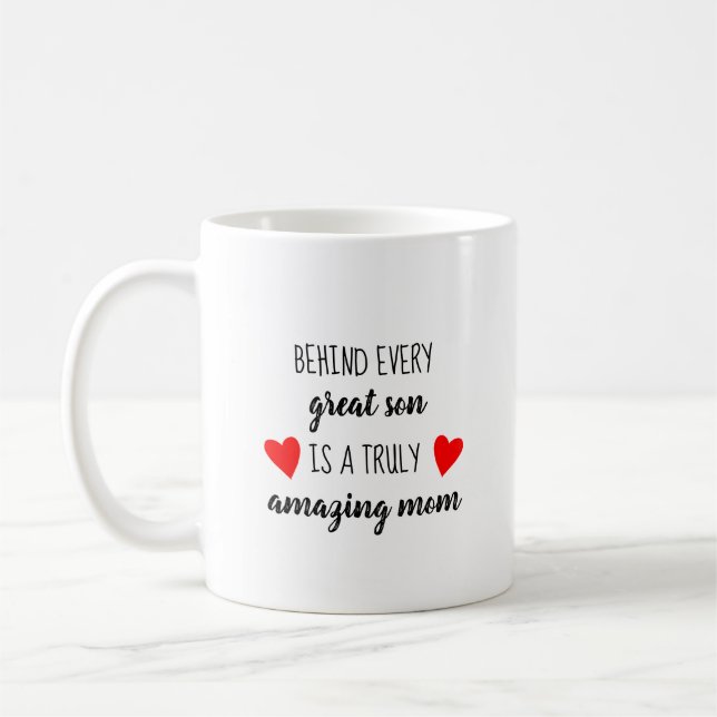 Mug Cadeau de Fête des mères de Son Love Maman Citatio (Gauche)