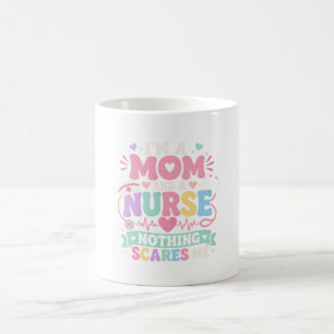 Mug Cadeau de fête des mères pour maman et infirmière 