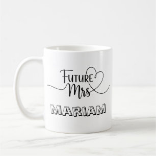 Mug Cadeau de fiançailles personnalisé Future Mrs [Nom
