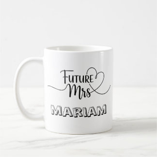 Mug Cadeau de fiançailles personnalisé Future Mrs [Nom