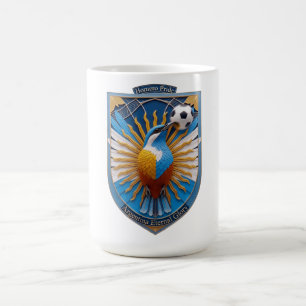 Mug Cadeau de fierté nationale pour le football argent