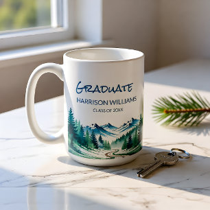 Mug Cadeau de fin d'études Montagne d'aventure 