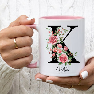 Mug Cadeau de fleur de naissance de rose personnalisé