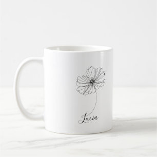 Mug Cadeau de fleur de naissance personnalisé d'octobr