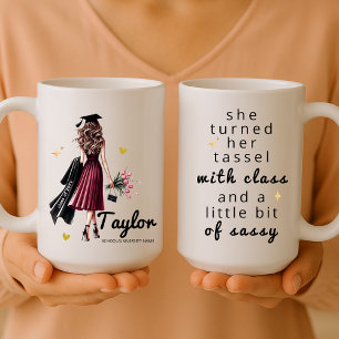 Mug Cadeau de graduation personnalisée pour elle